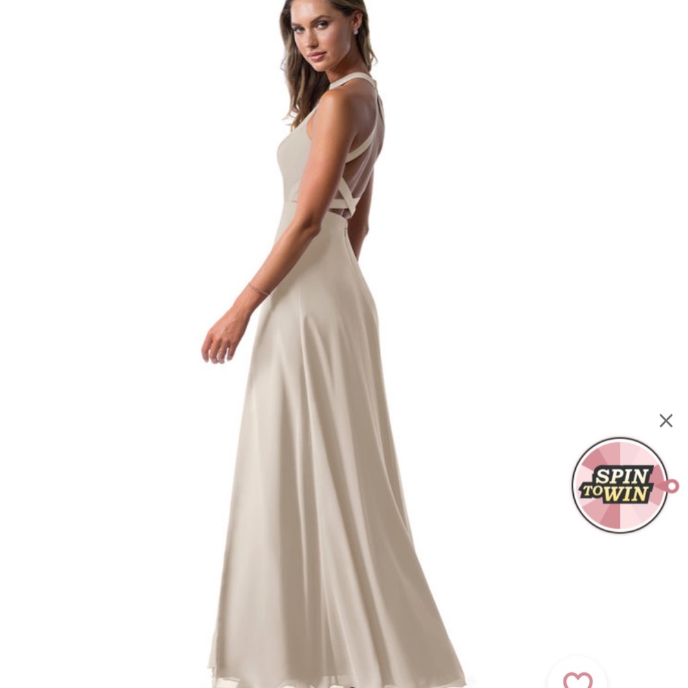 Azazie taupe bridesmaid dress - Picture 4 of 14